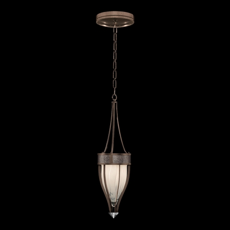 100045-221 Fine Art Lighting Mirage 7.5"W Round Pendant with Bronze/Nickel/Pebble Finish