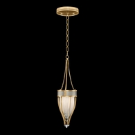 100045-322 Fine Art Lighting Mirage 7.5"W Round Pendant with Gold Leaf/Nickel/Coco Finish