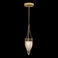 100045-323 Fine Art Lighting Mirage 7.5"W Round Pendant with Gold Leaf/Nickel/Black Knight Finish
