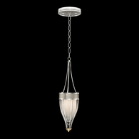 100045-412 Fine Art Lighting Mirage 7.5"W Round Pendant with Silver Leaf/Brass/Coco Finish