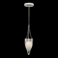 100045-422 Fine Art Lighting Mirage 7.5"W Round Pendant with Silver Leaf/Nickel/Coco Finish