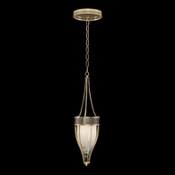 100045-511 Fine Art Lighting Mirage 7.5"W Round Pendant with Soft Gold Leaf/Brass/Pebble Finish
