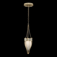 100045-512 Fine Art Lighting Mirage 7.5"W Round Pendant with Soft Gold Leaf/Brass/Coco Finish