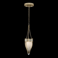 100045-522 Fine Art Lighting Mirage 7.5"W Round Pendant with Soft Gold Leaf/Nickel/Coco Finish