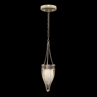 100045-611 Fine Art Lighting Mirage 7.5"W Round Pendant with Champagne/Brass/Pebble Finish