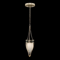 100045-613 Fine Art Lighting Mirage 7.5"W Round Pendant with Champagne/Brass/Black Knight Finish