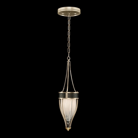 100045-613 Fine Art Lighting Mirage 7.5"W Round Pendant with Champagne/Brass/Black Knight Finish