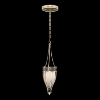 100045-621 Fine Art Lighting Mirage 7.5"W Round Pendant with Champagne/Nickel/Pebble Finish