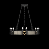 100047-112 Fine Art Lighting Mirage 35.75"W Round Chandelier with Black Iron/Brass/Coco Finish