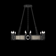 100047-122 Fine Art Lighting Mirage 35.75"W Round Chandelier with Black Iron/Nickel/Coco Finish
