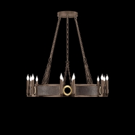 100047-211 Fine Art Lighting Mirage 35.75"W Round Chandelier with Bronze/Brass/Pebble Finish