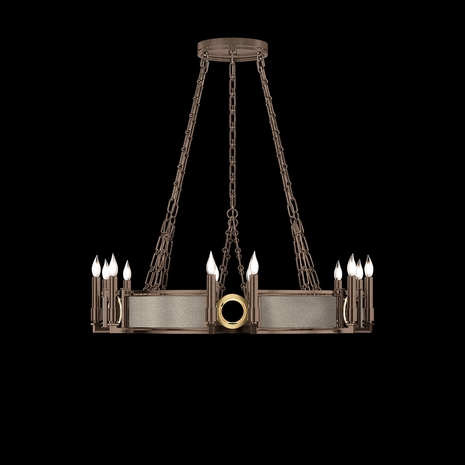 100047-212 Fine Art Lighting Mirage 35.75"W Round Chandelier with Bronze/Brass/Coco Finish