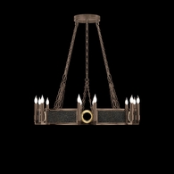 100047-213 Fine Art Lighting Mirage 35.75"W Round Chandelier with Bronze/Brass/Black Knight Finish