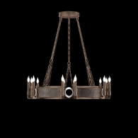 100047-221 Fine Art Lighting Mirage 35.75"W Round Chandelier with Bronze/Nickel/Pebble Finish
