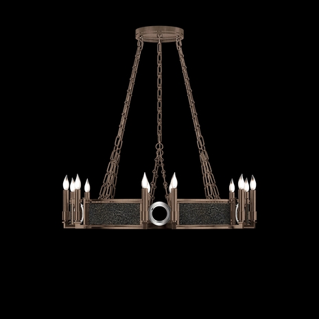 100047-223 Fine Art Lighting Mirage 35.75"W Round Chandelier with Bronze/Nickel/Black Knight Finish