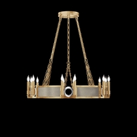 100047-322 Fine Art Lighting Mirage 35.75"W Round Chandelier with Gold Leaf/Nickel/Coco Finish