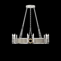 100047-412 Fine Art Lighting Mirage 35.75"W Round Chandelier with Silver Leaf/Brass/Coco Finish