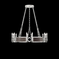 100047-421 Fine Art Lighting Mirage 35.75"W Round Chandelier with Silver Leaf/Nickel/Pebble Finish