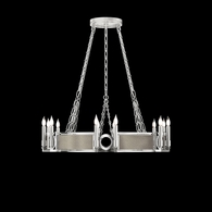 100047-422 Fine Art Lighting Mirage 35.75"W Round Chandelier with Silver Leaf/Nickel/Coco Finish
