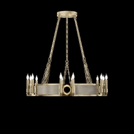 100047-512 Fine Art Lighting Mirage 35.75"W Round Chandelier with Soft Gold Leaf/Brass/Coco Finish