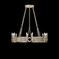 100047-522 Fine Art Lighting Mirage 35.75"W Round Chandelier with Soft Gold Leaf/Nickel/Coco Finish