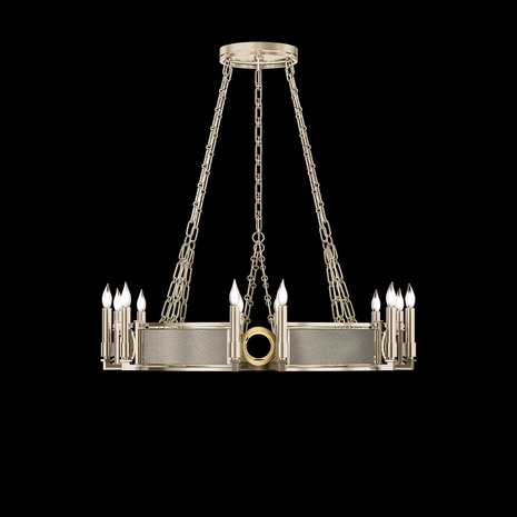 100047-612 Fine Art Lighting Mirage 35.75"W Round Chandelier with Champagne/Brass/Coco Finish