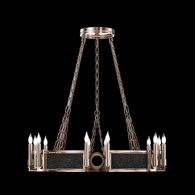 100047-613 Fine Art Lighting Mirage 35.75"W Round Chandelier with Champagne/Brass/Black Knight Finish