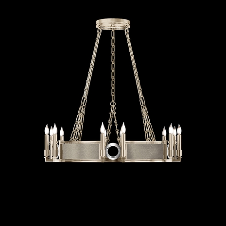 100047-622 Fine Art Lighting Mirage 35.75"W Round Chandelier with Champagne/Nickel/Coco Finish
