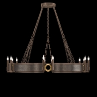 100048-211 Fine Art Lighting Mirage 49.75"W Round Chandelier with Bronze/Brass/Pebble Finish