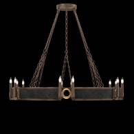 100048-213 Fine Art Lighting Mirage 49.75"W Round Chandelier with Bronze/Brass/Black Knight Finish