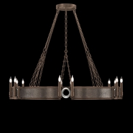 100048-221 Fine Art Lighting Mirage 49.75"W Round Chandelier with Bronze/Nickel/Pebble Finish