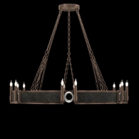 100048-223 Fine Art Lighting Mirage 49.75"W Round Chandelier with Bronze/Nickel/Black Knight Finish