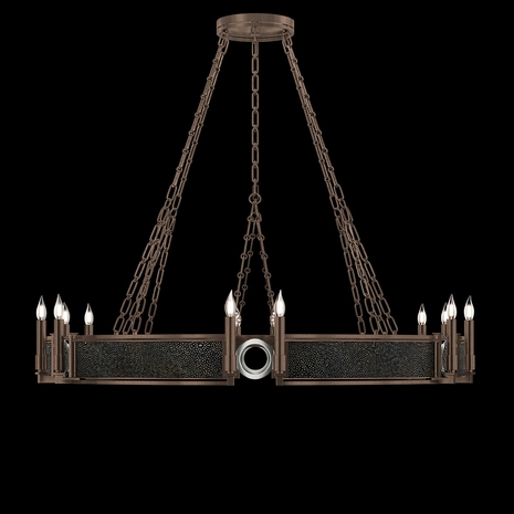 100048-223 Fine Art Lighting Mirage 49.75"W Round Chandelier with Bronze/Nickel/Black Knight Finish