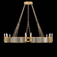 100048-312 Fine Art Lighting Mirage 49.75"W Round Chandelier with Gold Leaf/Brass/Coco Finish