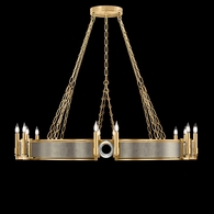 100048-322 Fine Art Lighting Mirage 49.75"W Round Chandelier with Gold Leaf/Nickel/Coco Finish