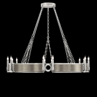 100048-422 Fine Art Lighting Mirage 49.75"W Round Chandelier with Silver Leaf/Nickel/Coco Finish