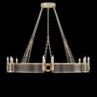 100048-611 Fine Art Lighting Mirage 49.75"W Round Chandelier with Champagne/Brass/Pebble Finish