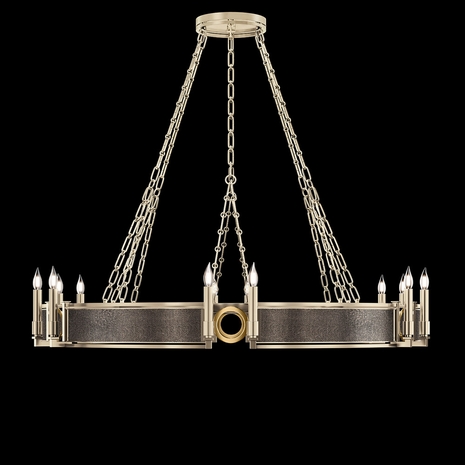 100048-611 Fine Art Lighting Mirage 49.75"W Round Chandelier with Champagne/Brass/Pebble Finish
