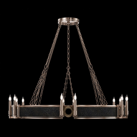 100048-613 Fine Art Lighting Mirage 49.75"W Round Chandelier with Champagne/Brass/Black Knight Finish