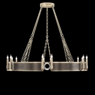 100048-621 Fine Art Lighting Mirage 49.75"W Round Chandelier with Champagne/Nickel/Pebble Finish