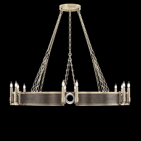 100048-621 Fine Art Lighting Mirage 49.75"W Round Chandelier with Champagne/Nickel/Pebble Finish