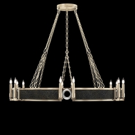 100048-623 Fine Art Lighting Mirage 49.75"W Round Chandelier with Champagne/Nickel/Black Knight Finish
