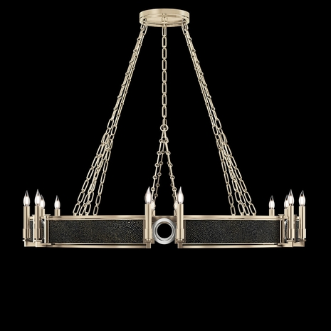 100048-623 Fine Art Lighting Mirage 49.75"W Round Chandelier with Champagne/Nickel/Black Knight Finish