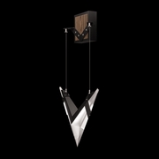 100050-1 Fine Art Lighting Blade Adjustable Sconce with Black/Dark Walnut Finish