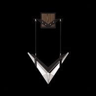 100050-1 Fine Art Lighting Blade Adjustable Sconce with Black/Dark Walnut Finish
