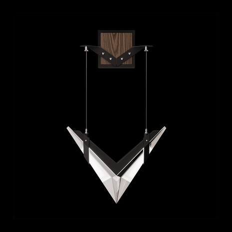 100050-1 Fine Art Lighting Blade Adjustable Sconce with Black/Dark Walnut Finish