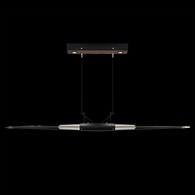 100051-1 Fine Art Lighting Blade 52.125"W Linear Pendant with Black/Dark Walnut Finish