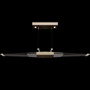 100051-6 Fine Art Lighting Blade 52.125"W Linear Pendant with Champagne/Dark Walnut Finish