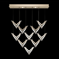 100052-6 Fine Art Lighting Blade 48"W Rectangular Pendant with Champagne Finish