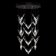 100053-1 Fine Art Lighting Blade 32"W Round Pendant with Black Finish